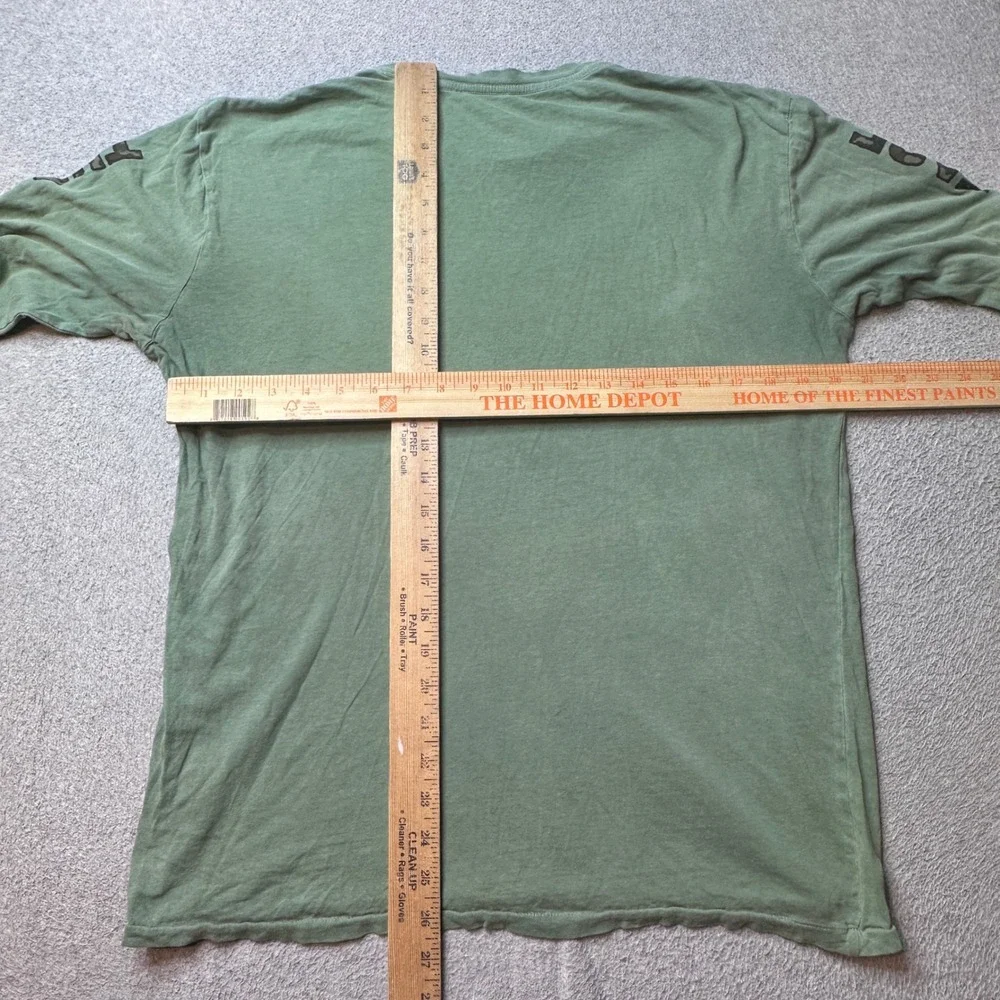 The North Face T-Shirt Mens M Green Long Sleeve Camo Logo NF0A3FQ8 Crewneck‎